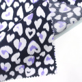 Modern Style Heart Printed 100% Cotton Knit Baby Clothing Fabric for Pajamas